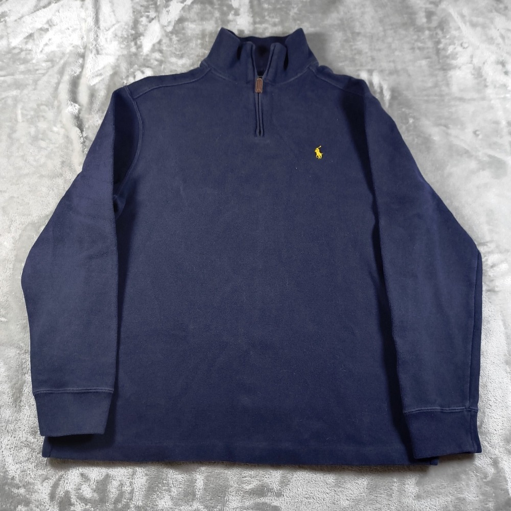 Vintage Polo Ralph Lauren Sweatshirt Mens Medium Quarter Zip Sweater Pullover 90